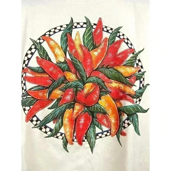 VTG Santa Fe Chiles Long Sleeve T-Shirt Single Stitch 1990’s LARGE - Picture 8 of 13